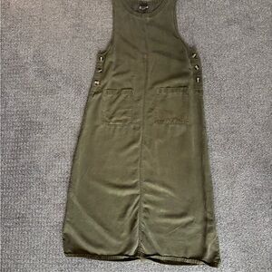 Nordstrom Olive Green Maxi Dress with Button Accents